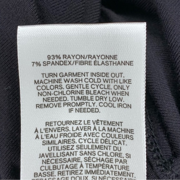 Express 111 Black V Neck Short Sleeve Oversized Top Cut Out Sleeve Stretch - Picture 8 of 8